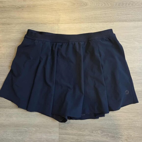 lululemon Narrow Waistband Tennis Skirt Navy Sz 10 - Picture 2 of 6